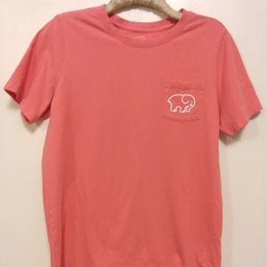 Ivory Ella s/s T-Shirt, tangerine w/cactus elephant
